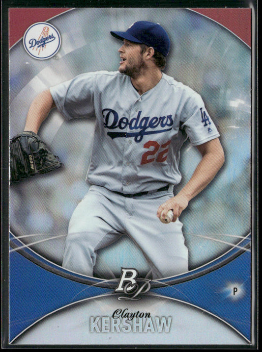 Clayton Kershaw 2016 Bowman Platinum #100 Los Angeles Dodgers front