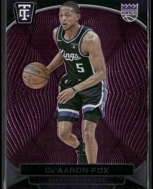 De'Aaron Fox 2024-25 Panini Totally Certified Mirror Purple #9 Sacramento Kings front
