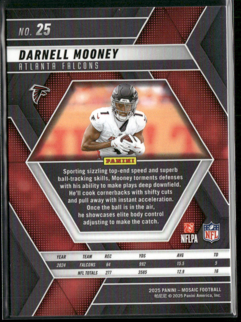 Darnell Mooney 2025 Panini Mosaic #25 Atlanta Falcons back