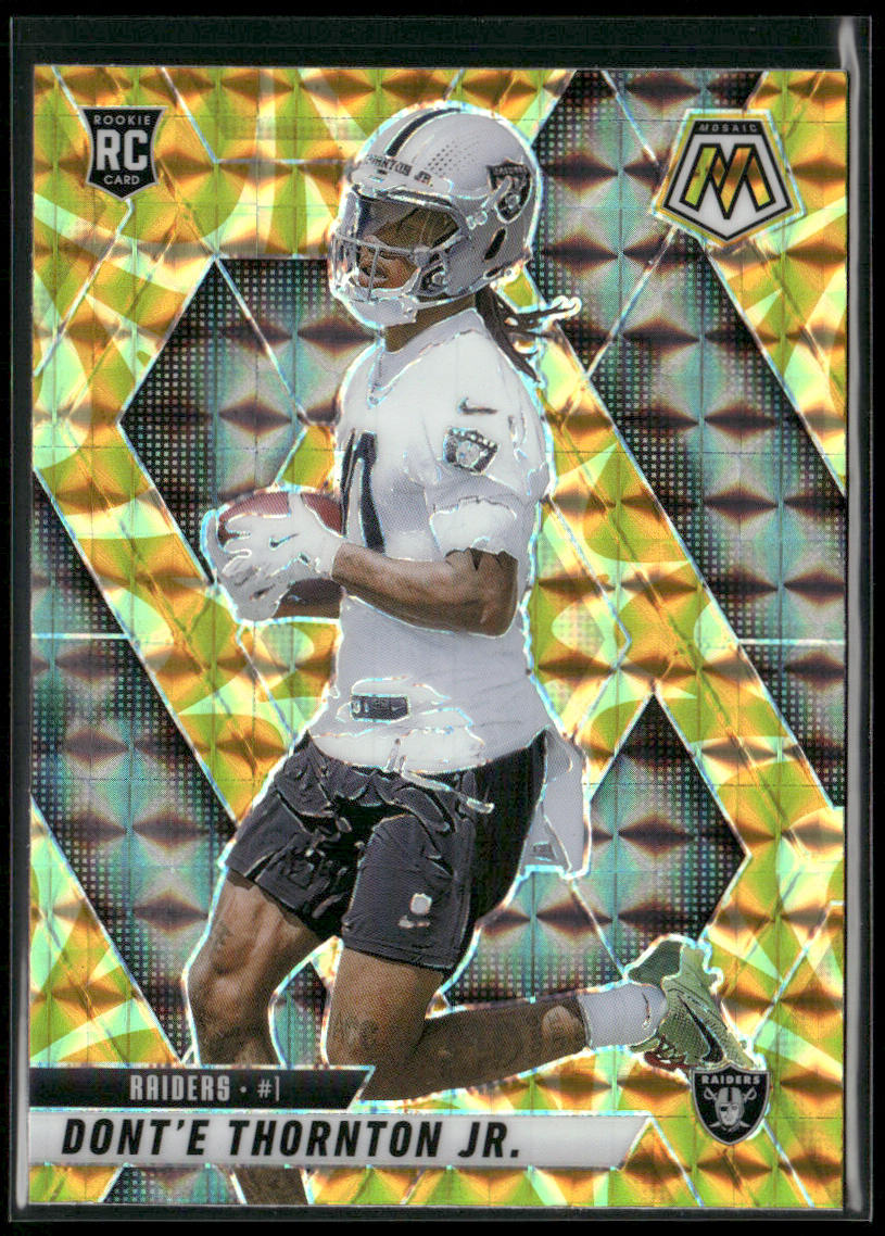 Dont'e Thornton Jr. 2025 Panini Mosaic Mosaic Reactive Yellow #369 RC Volunteers front