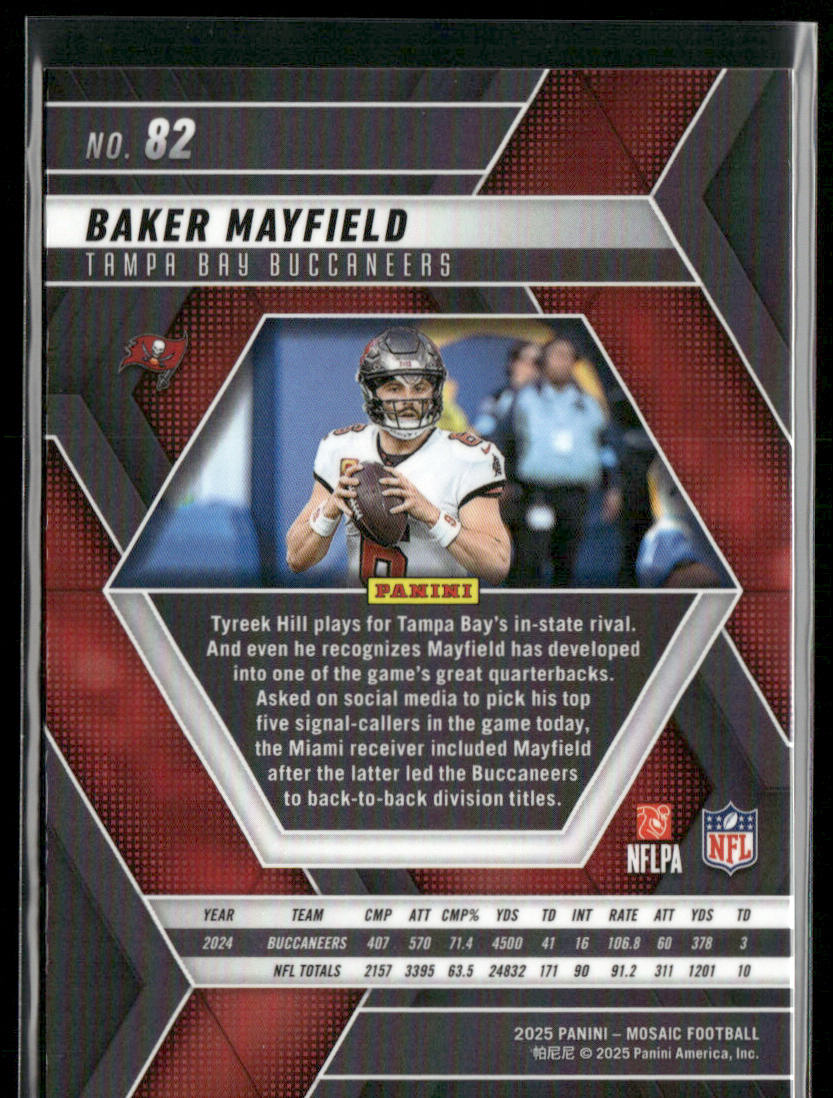 Baker Mayfield 2025 Panini Mosaic #82 Tampa Bay Buccaneers back
