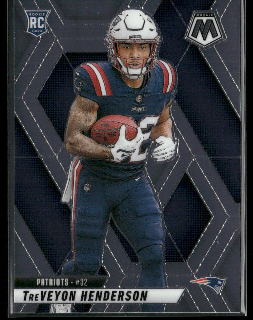 TreVeyon Henderson 2025 Panini Mosaic #325 RC New England Patriots front