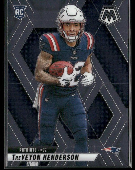 TreVeyon Henderson 2025 Panini Mosaic #325 RC New England Patriots front