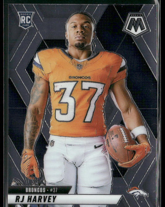 RJ Harvey 2025 Panini Mosaic #284 RC Denver Broncos front