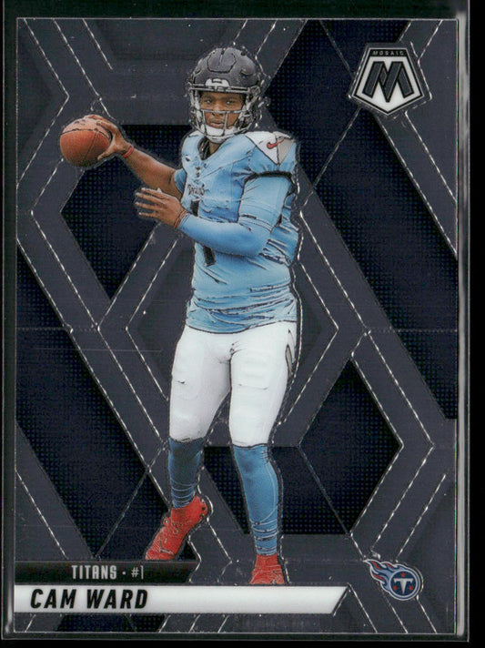 Cam Ward 2025 Panini Mosaic #382 RC Tennessee Titans front