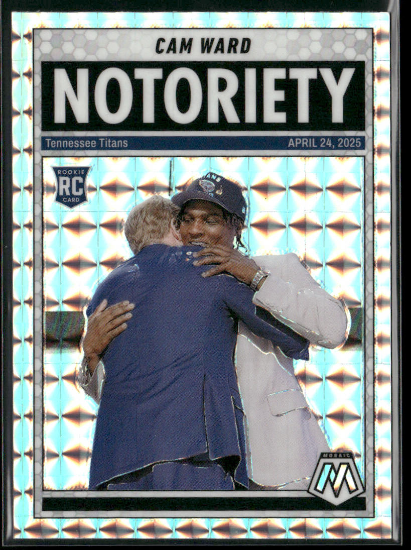 Cam Ward 2025 Panini Mosaic Notoriety Mosaic #17 Tennessee Titans front