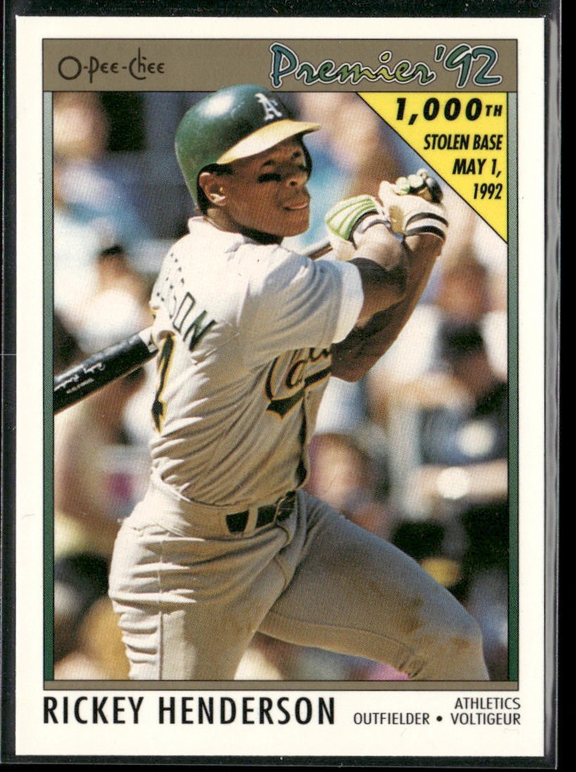 Rickey Henderson Lot Bundle 10 Different Baseball Cards RH002 Athletics back