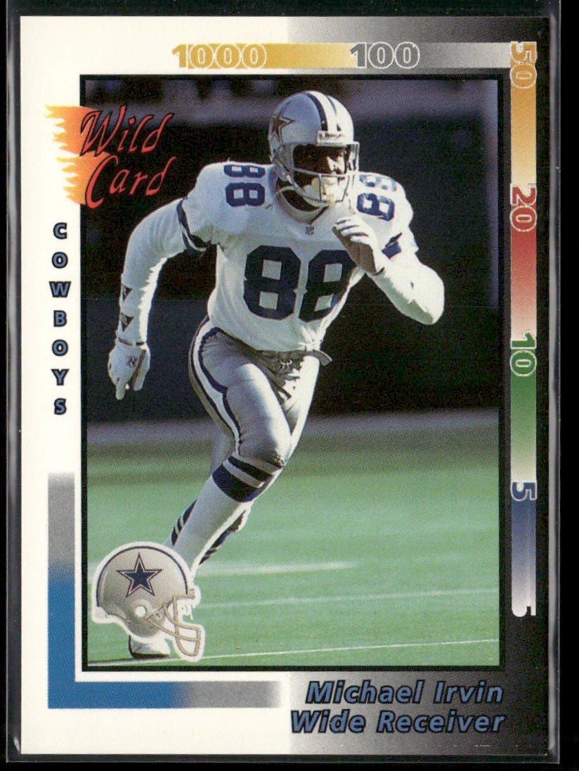 Michael Irvin Player Lot Bundle 10 Different Football Cards MI004 Cowboys back