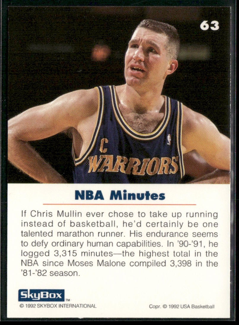 Chris Mullin Player Lot Bundle 10 Basketball Cards CM002 Warriors back