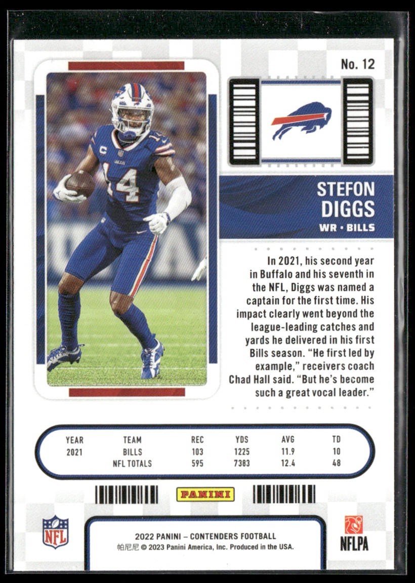 Stefon Diggs Player Lot Bundle 10 Different Football Cards SD003 Bills Vikings back