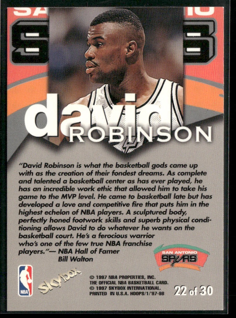 David Robinson Player Lot Bundle 10 Basketball Cards DR003 Spurs back