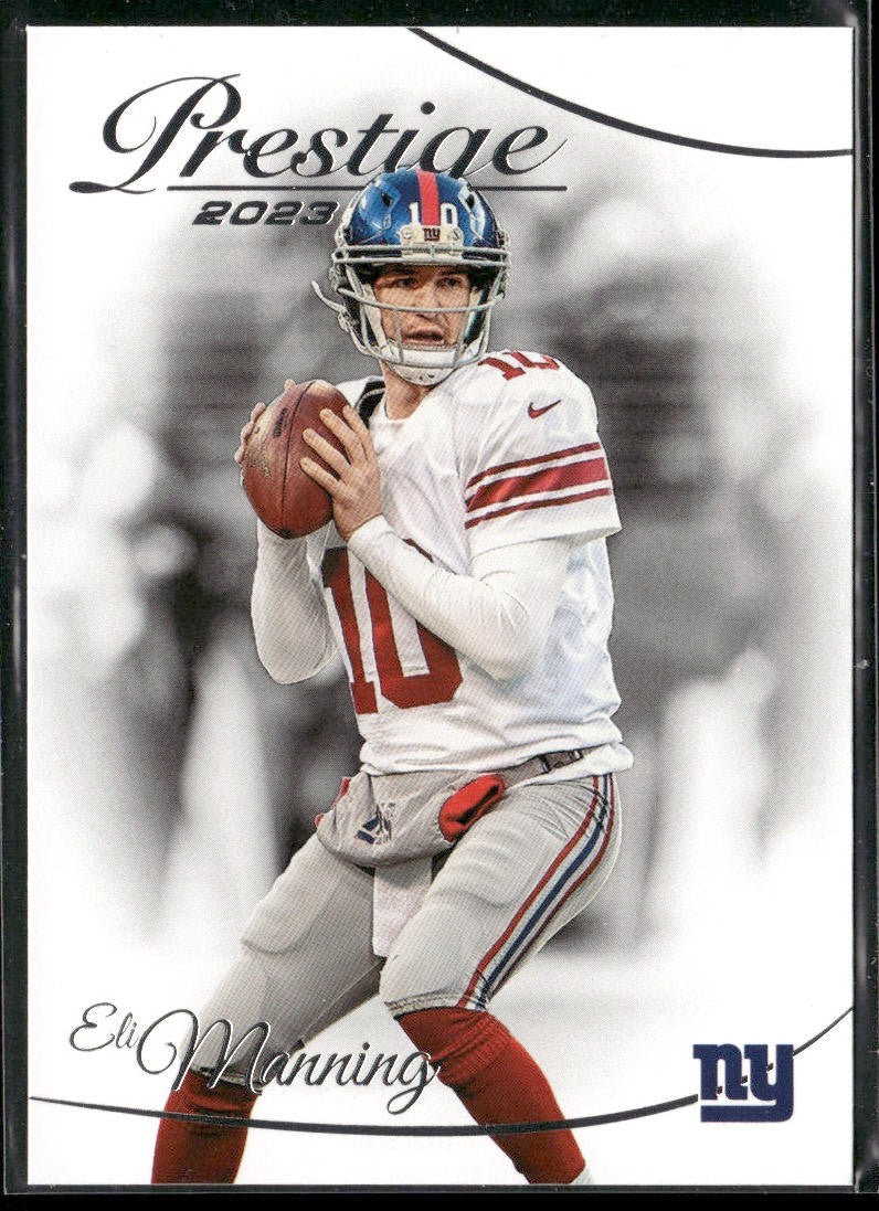 Eli Manning Player Lot Bundle 10 Football Cards EM002 Giants back