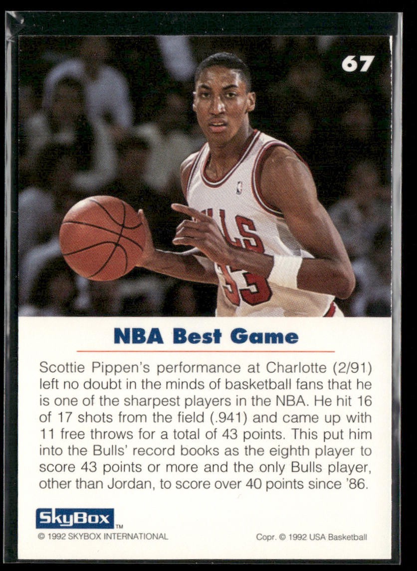 Scottie Pippen Player Lot Bundle 10 Basketball Cards SP005 Chicago Bulls back