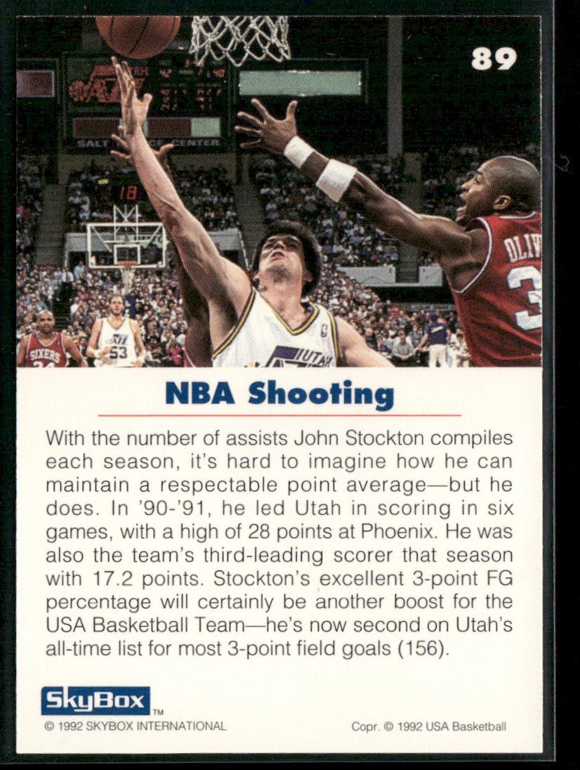 John Stockton Player Lot Bundle 10 Basketball Cards JS004 Utah Jazz back