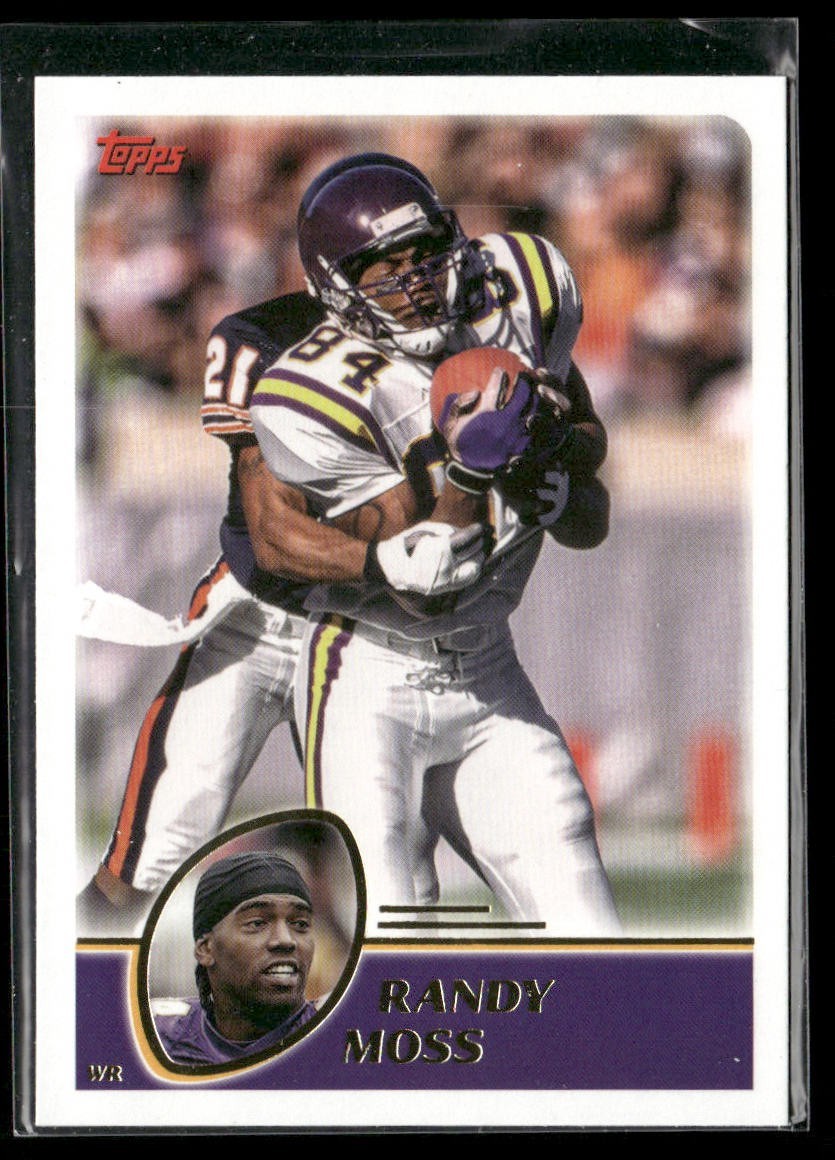 Randy Moss Player Lot Bundle 10 Different Football Cards RM001 Vikings Raiders back