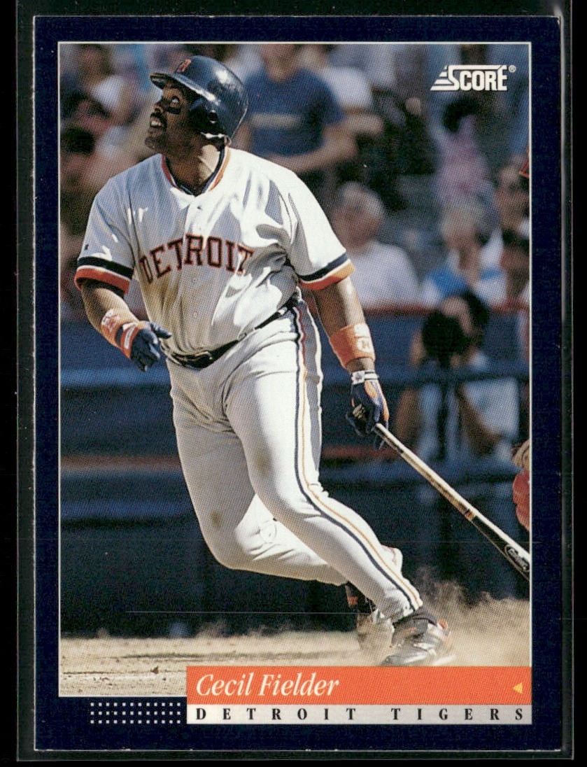 Cecil Fielder Player Lot Bundle 10 Different Baseball Cards CF001 Tigers back
