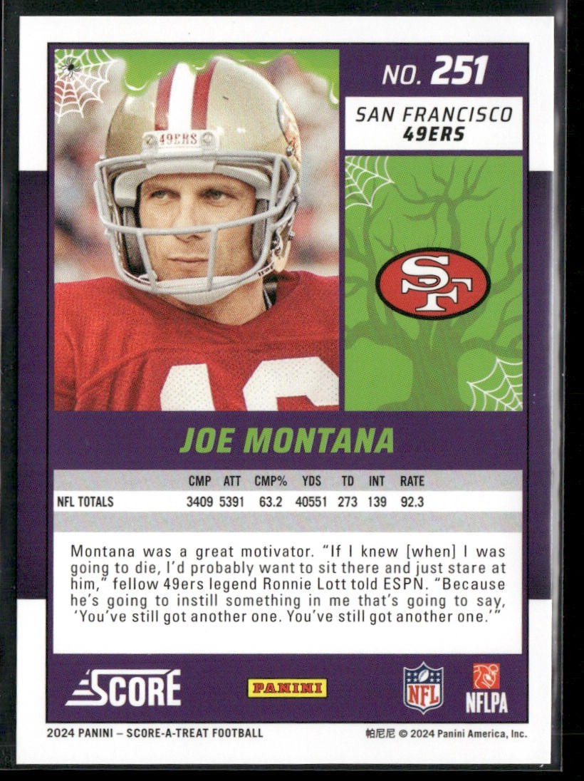 Joe Montana Player Lot Bundle 10 Different Football Cards JM005 49ers Chiefs back