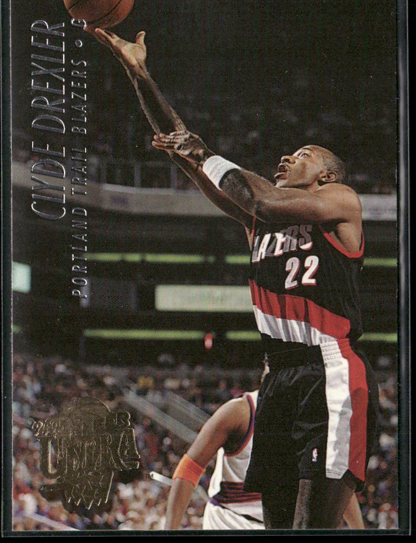 Clyde "The Glide" Drexler Player Lot Bundle 10 Basketball Cards CD002 Portland back