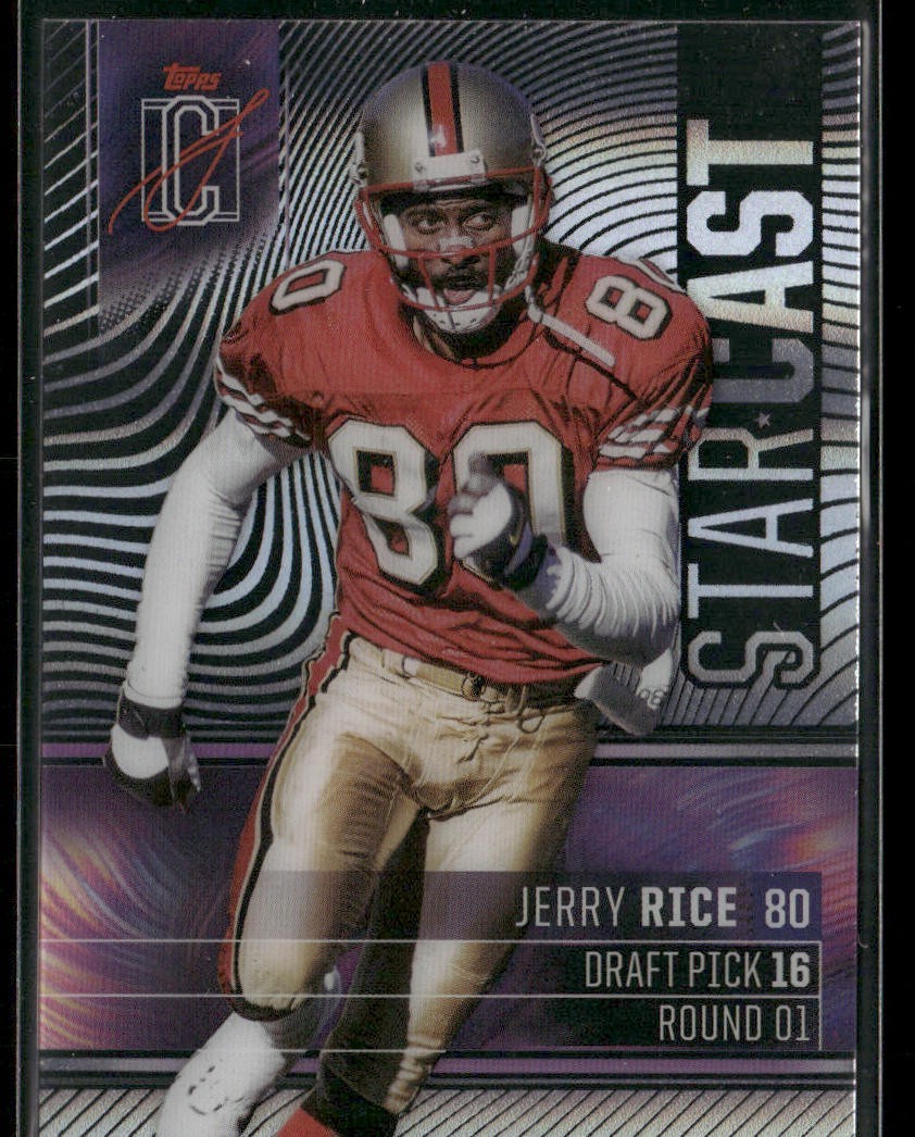 Jerry Rice Player Lot Bundle 10 Different Football Cards JR010 49ers back