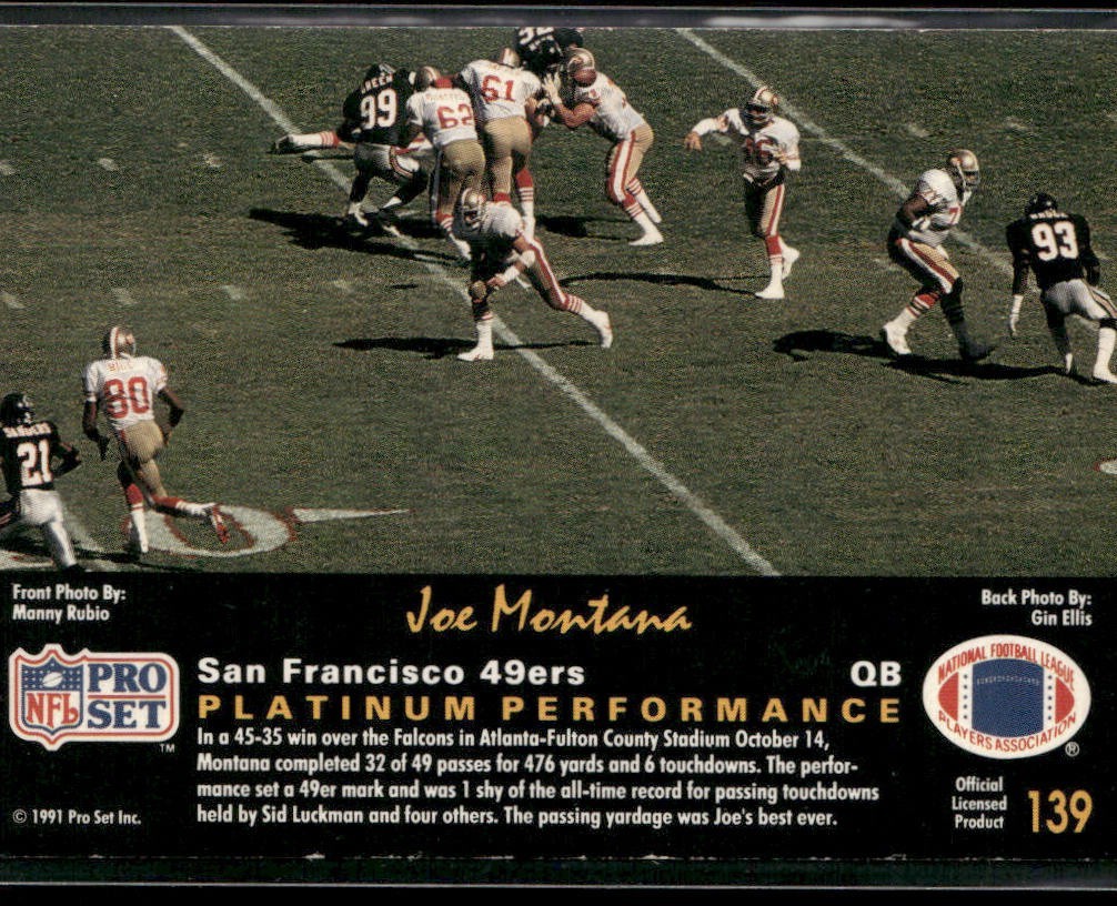 Joe Montana Player Lot Bundle 10 Different Football Cards JM005 49ers Chiefs back