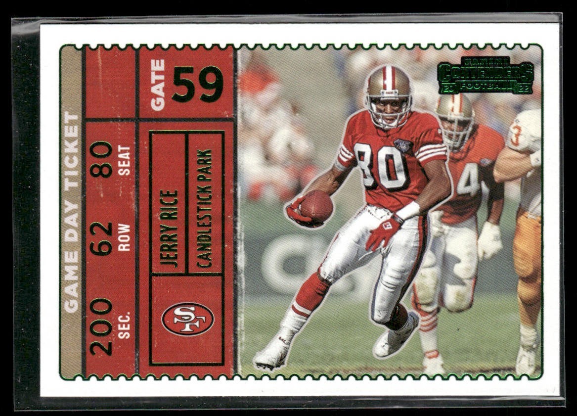 Jerry Rice Player Lot Bundle 10 Different Football Cards JR010 49ers back