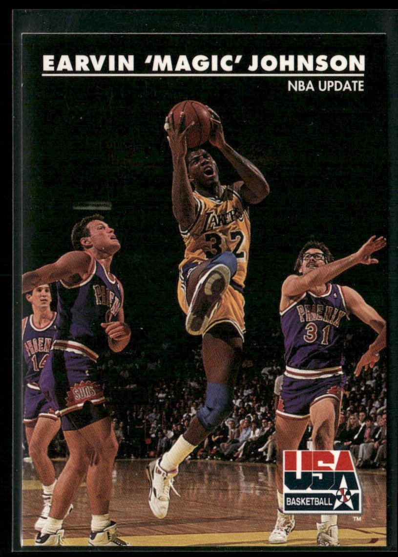 Magic Johnson Player Lot Bundle 10 Basketball Cards MJ003 Lakers front