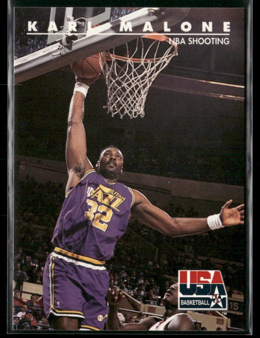 Karl Malone Player Lot Bundle 10 Basketball Cards KM001 Utah Jazz back
