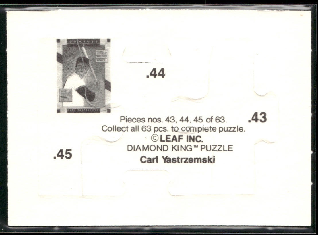 Puzzle Piece Lot Bundle 10 Different Baseball Cards P014 back