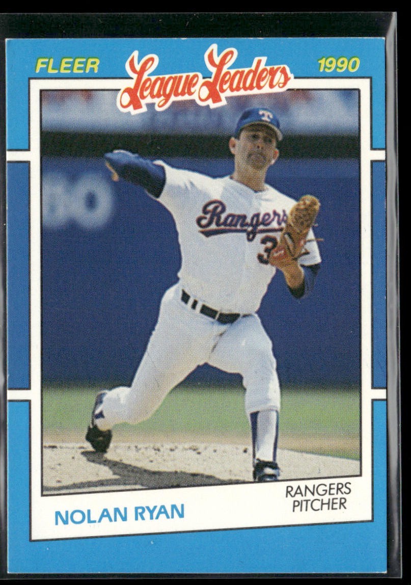 Nolan Ryan Player Lot Bundle 10 Different Baseball Cards NR002 Rangers back