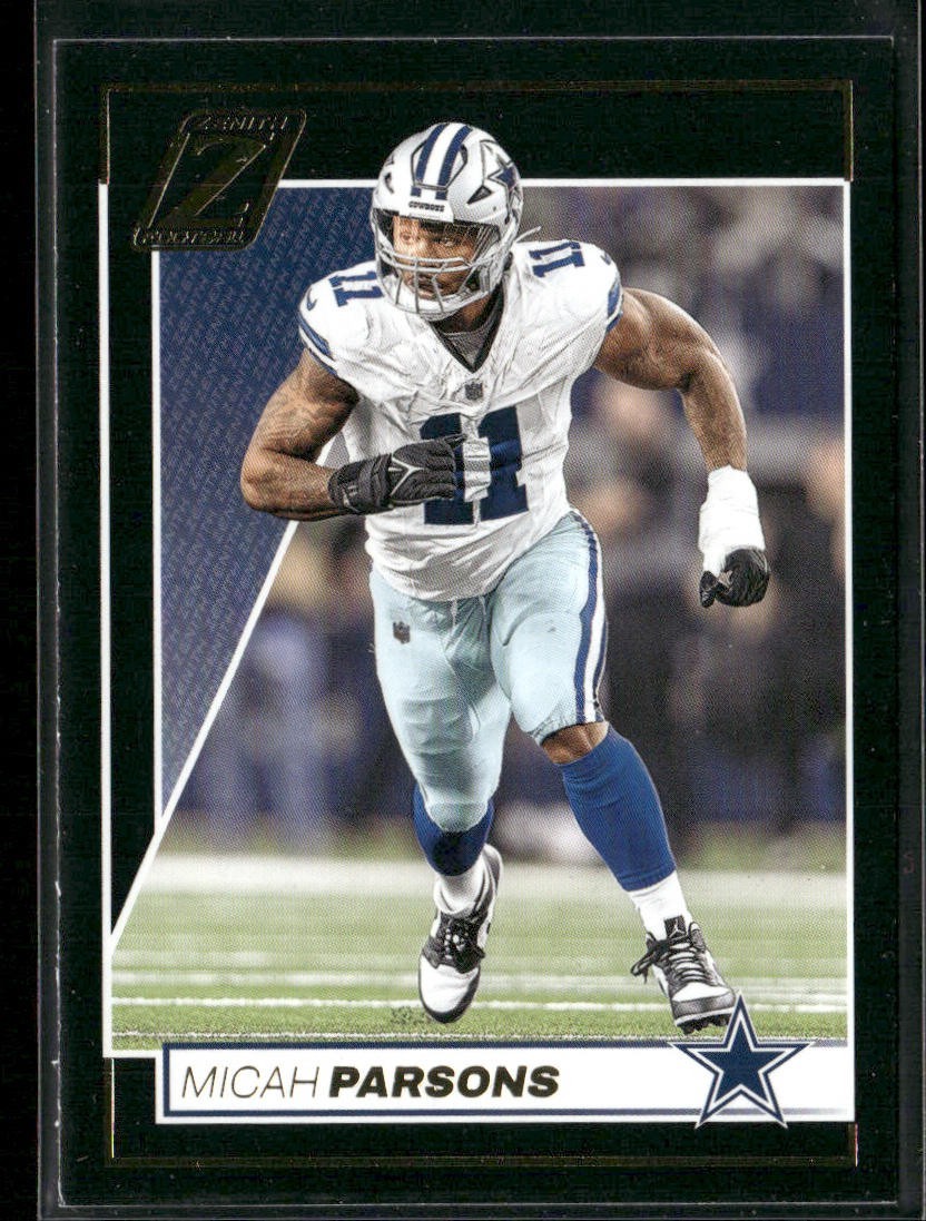 Micah Parsons Player Lot Bundle 10 Different Football Cards MP001 Cowboys back
