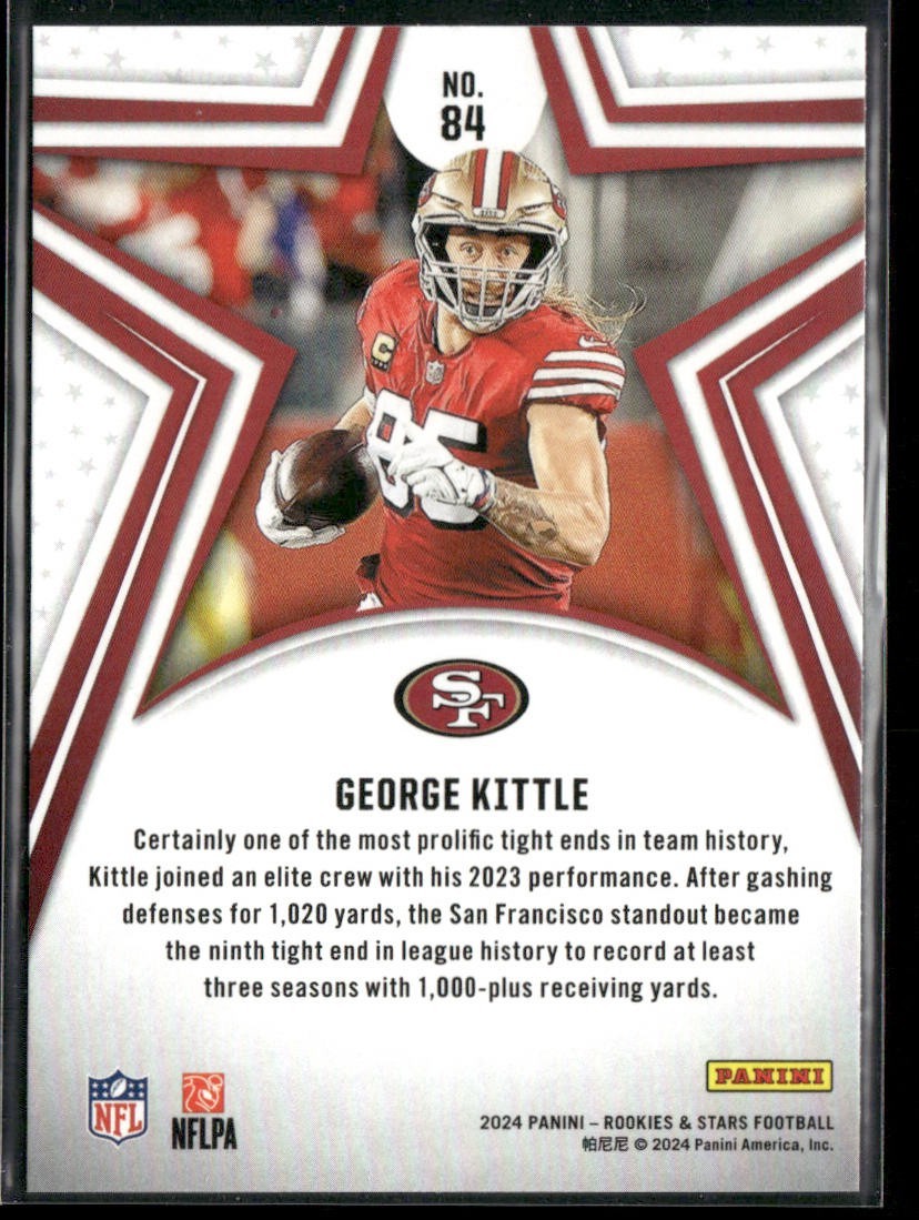 George Kittle Player Lot Bundle 9 Different Football Cards GK001 49ers back