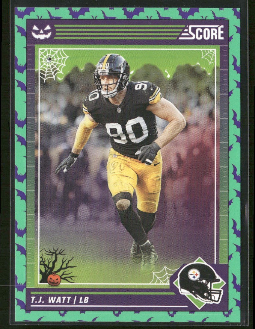 TJ Watt Player Lot Bundle 10 Different Football Cards TJW001 Steelers back