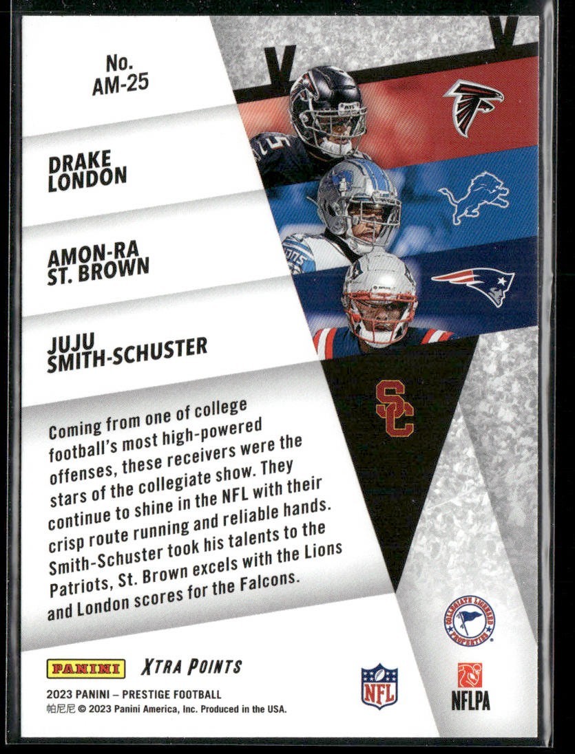 Amon-Ra St. Brown Player Lot Bundle 10 Different Football Cards ASB001 Lions 2RC back