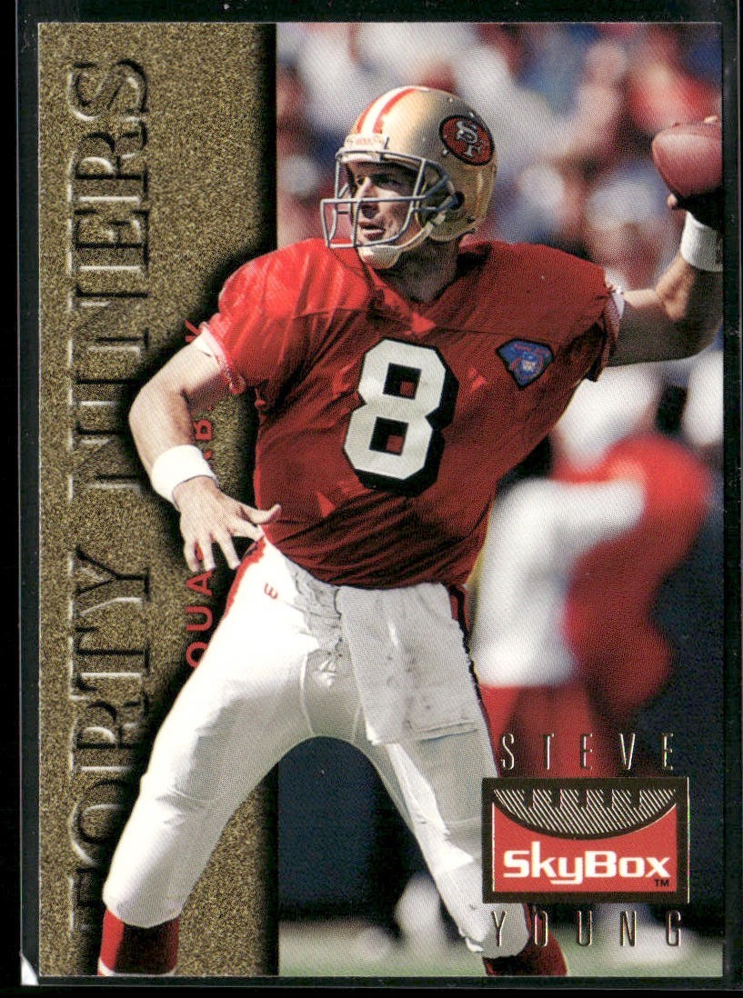 Steve Young Player Lot Bundle 10 Different Football Cards SY007 49ers back
