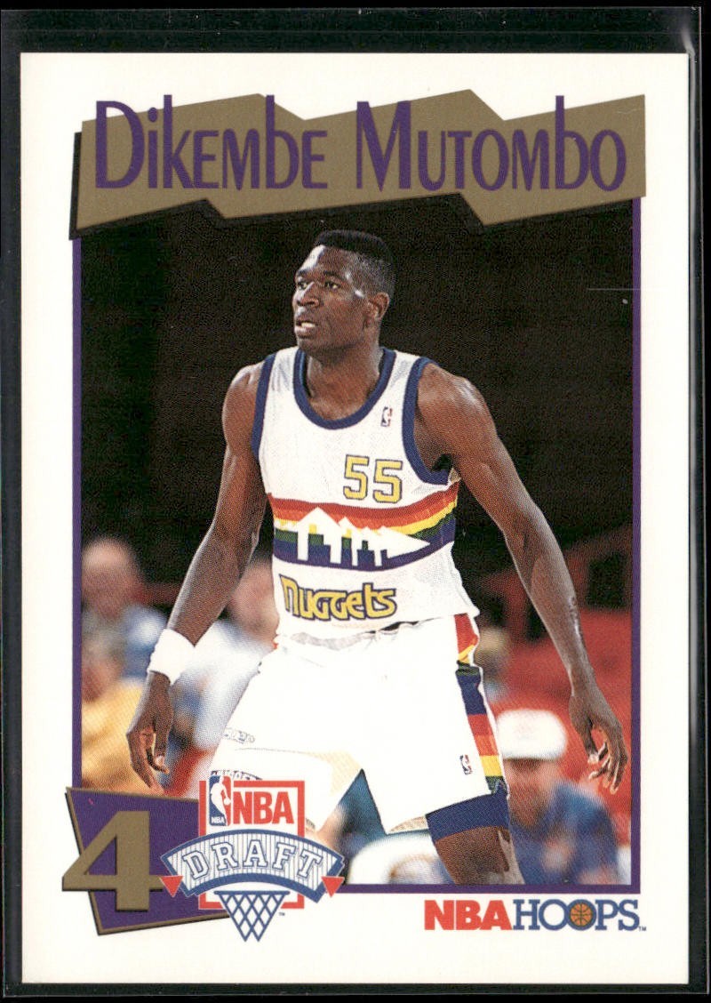 Dikembe Mutombo Player Lot Bundle 10 Basketball Cards DM003 Nuggets Hawks 1 RC front
