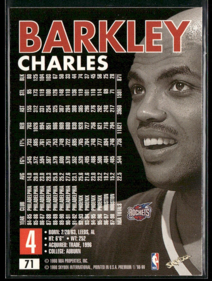 "Sir" Charles Barkley Player Lot Bundle 10 Basketball Cards CB002 Suns Sixers back