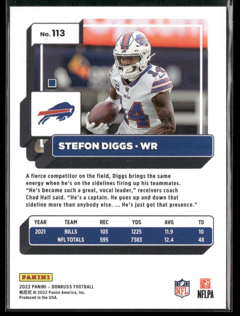 Stefon Diggs Player Lot Bundle 10 Different Football Cards SD003 Bills Vikings back