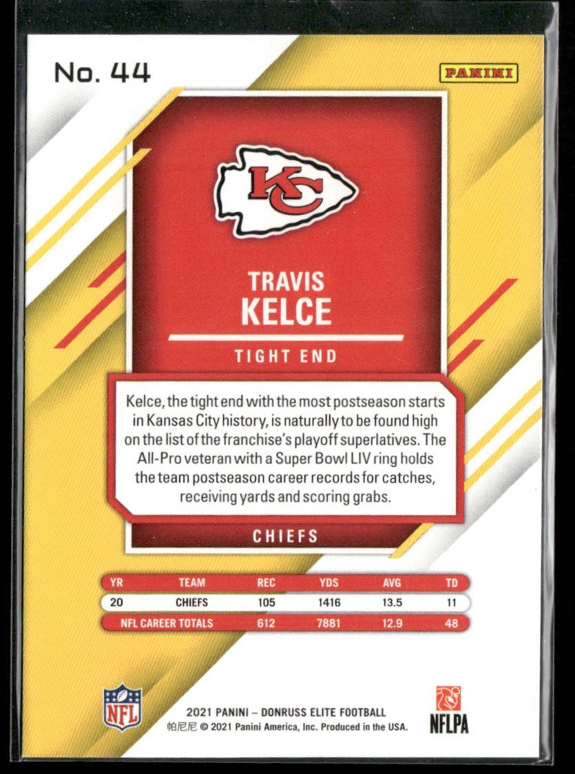 Travis Kelce Player Lot Bundle 10 Different Football Cards TK003 Chiefs back
