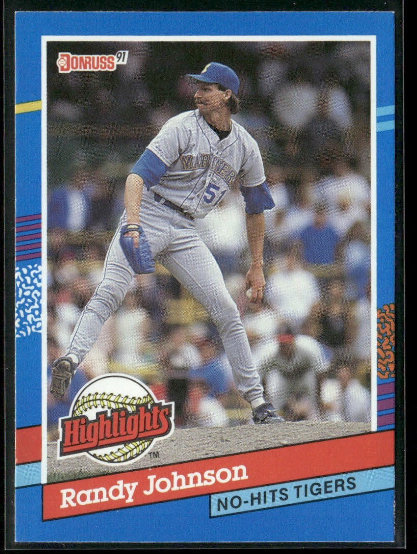 Randy Johnson Lot Bundle 10 Different Baseball Cards RJ002 Mariners back