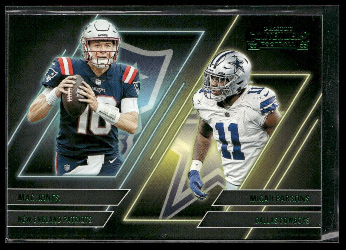 Micah Parsons Player Lot Bundle 10 Different Football Cards MP001 Cowboys back