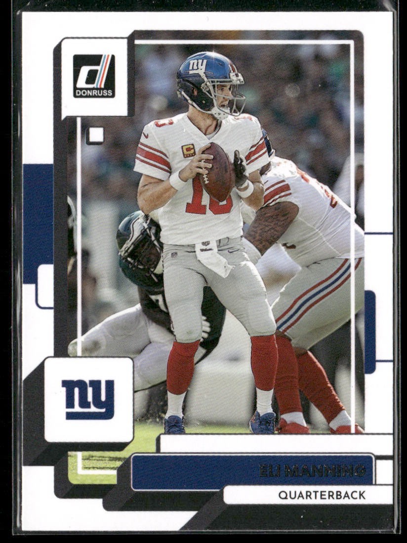 Eli Manning Player Lot Bundle 10 Football Cards EM002 Giants back