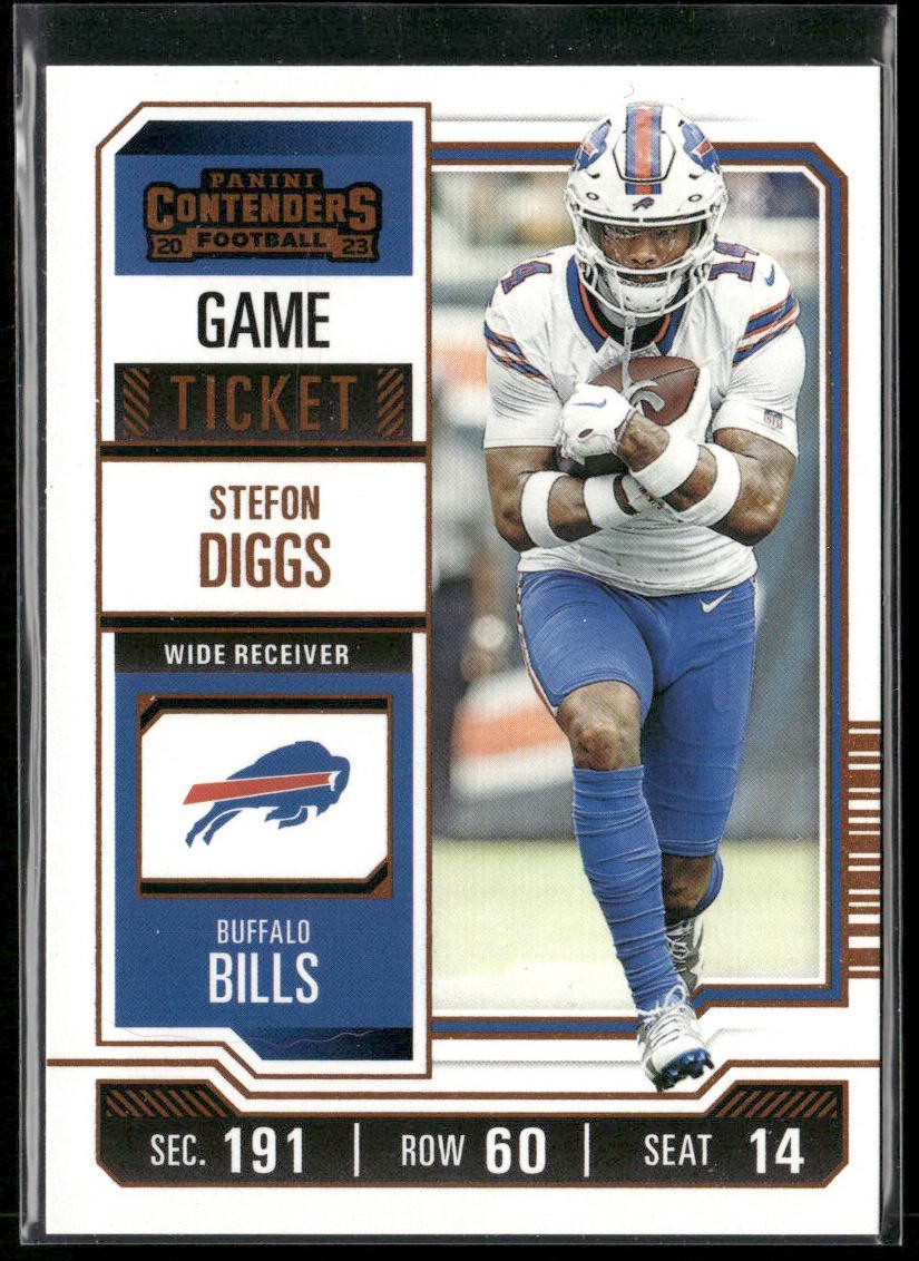 Stefon Diggs Player Lot Bundle 10 Different Football Cards SD001 Bills Vikings back