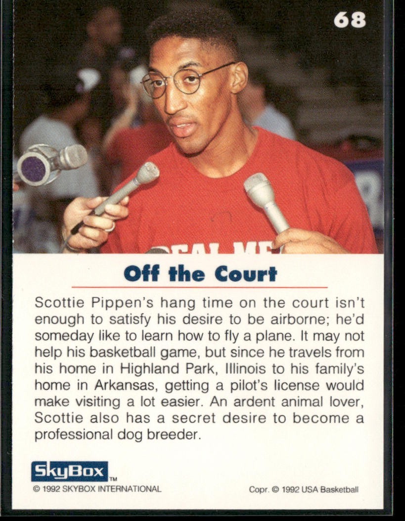Scottie Pippen Player Lot Bundle 10 Basketball Cards SP003 Chicago Bulls back