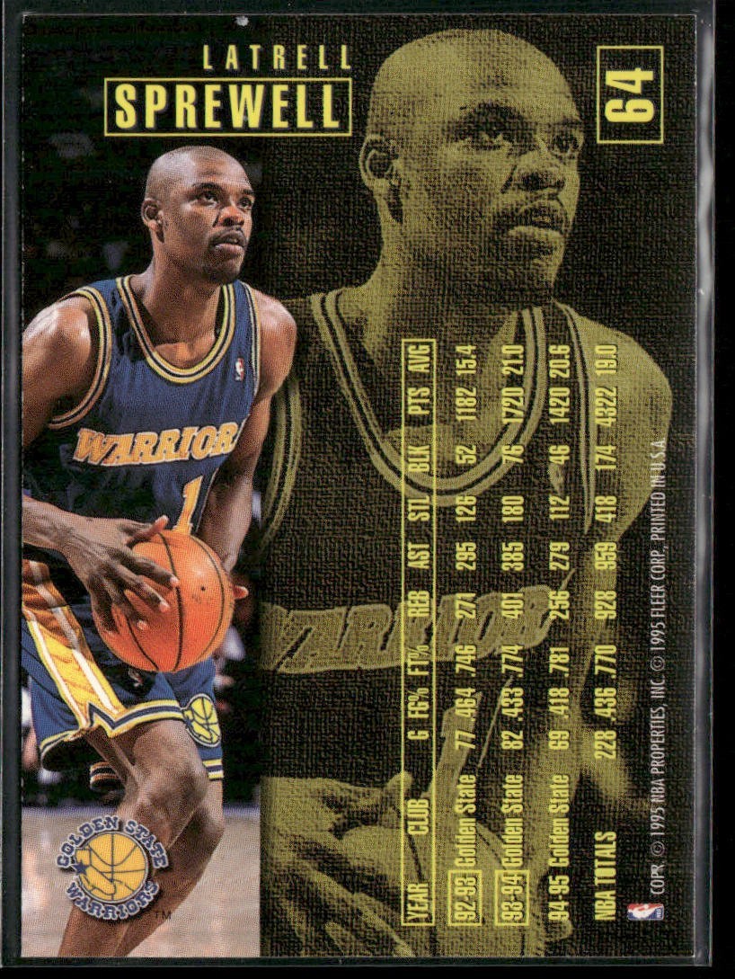 Latrell Sprewell Player Lot Bundle 10 Basketball Cards LS001 Warriors Knicks back