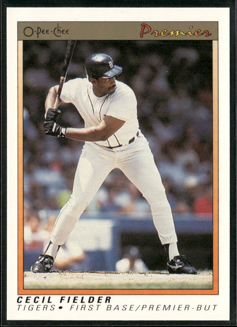 Cecil Fielder Player Lot Bundle 10 Different Baseball Cards CF002 Tigers back