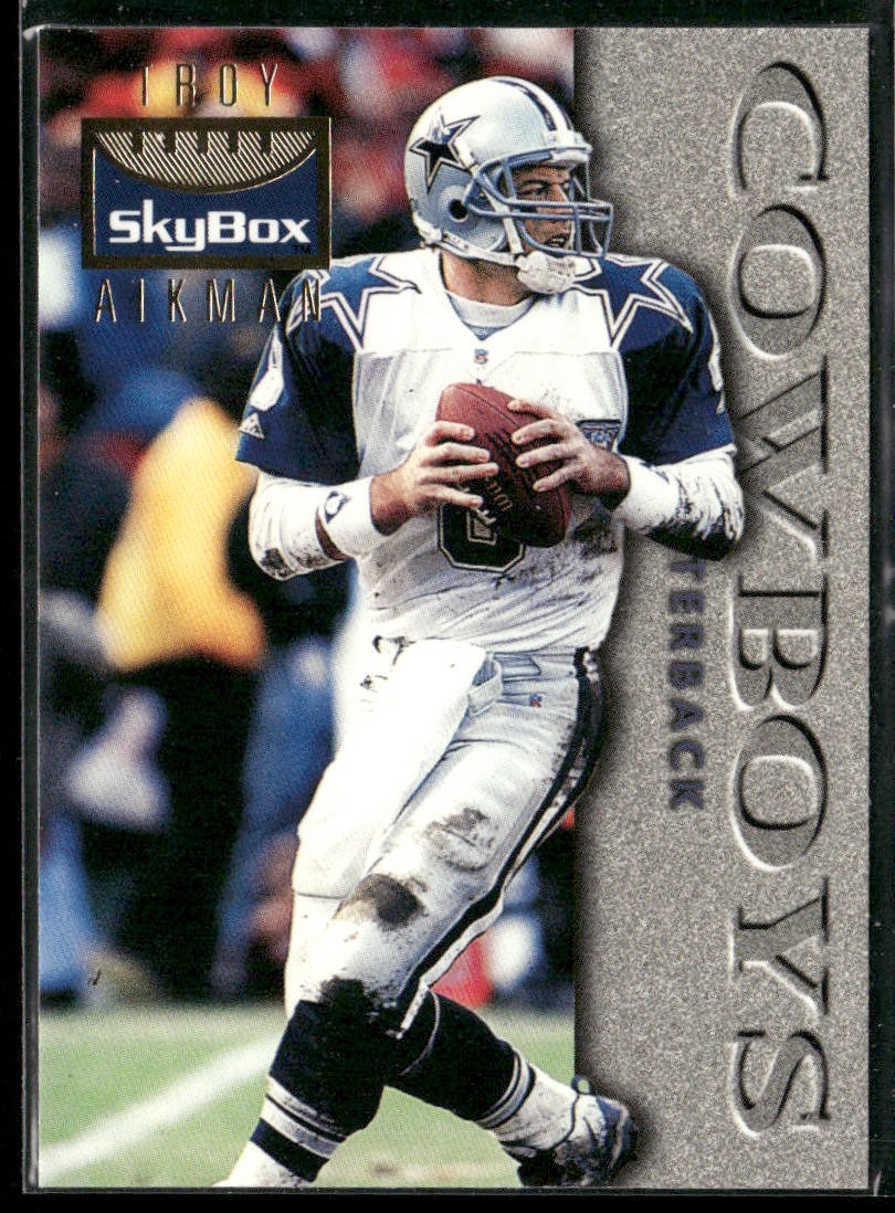 Troy Aikman Player Lot Bundle 10 Different Football Cards TA006 Cowboys back