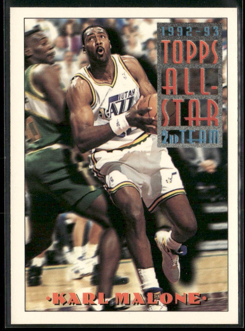 Karl Malone Player Lot Bundle 10 Basketball Cards KM002 Utah Jazz back