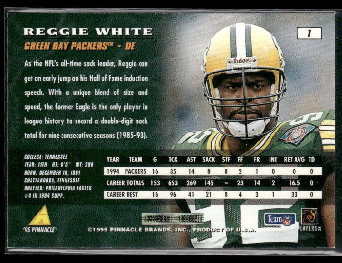 Reggie White Player Lot Bundle 10 Different Football Cards RW004 Eagles Packers back