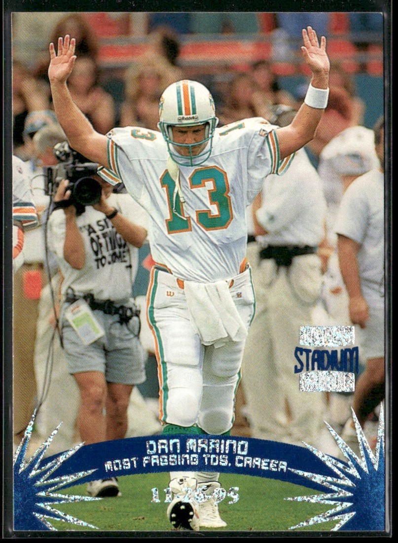 Dan Marino Player Lot Bundle 10 Different Football Cards DM002 Dolphins back