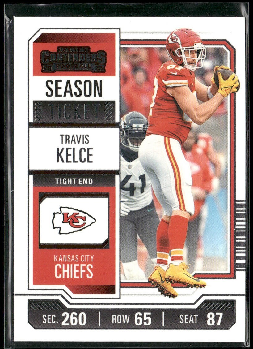 Travis Kelce Player Lot Bundle 10 Different Football Cards TK001 Chiefs back